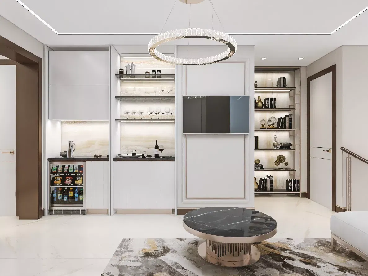 إلهامات مبتكرة لتصميم غرفة المعيشة والأثاث