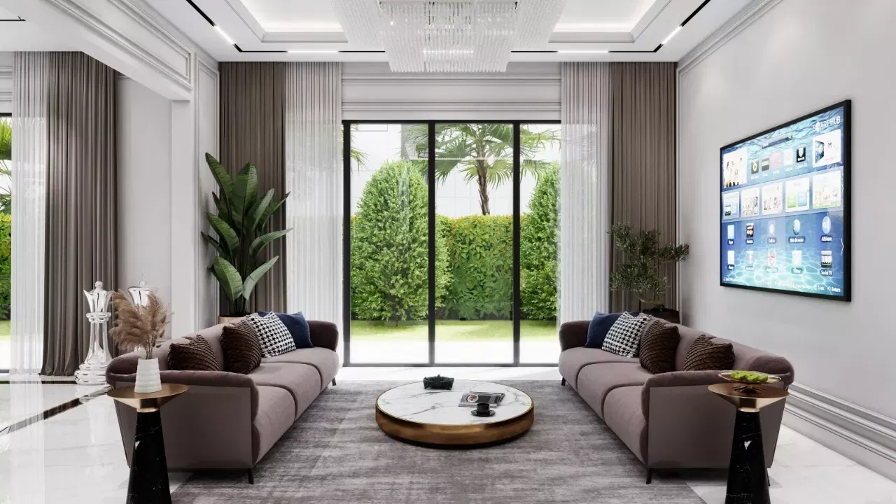 مجموعة غرف معيشة معاصرة فاخرة