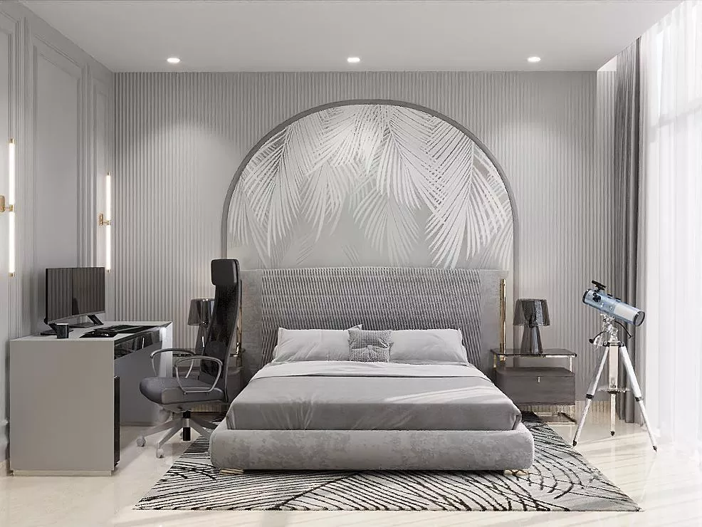 إتقان فن ديكور غرفة نوم رمادية