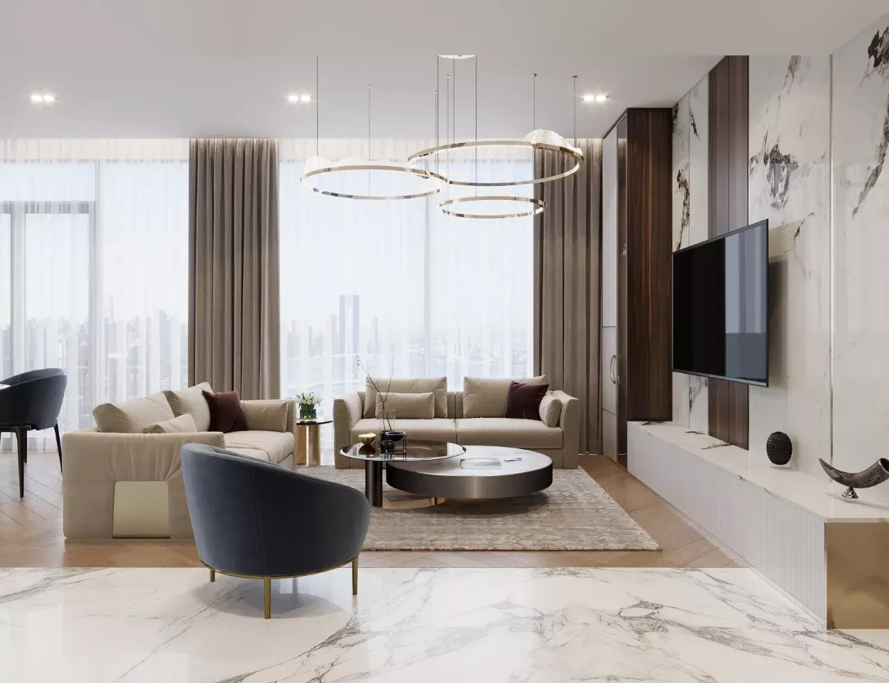 ارتقِ بمساحة معيشتك — أفكار تصميم داخلي فاخرة