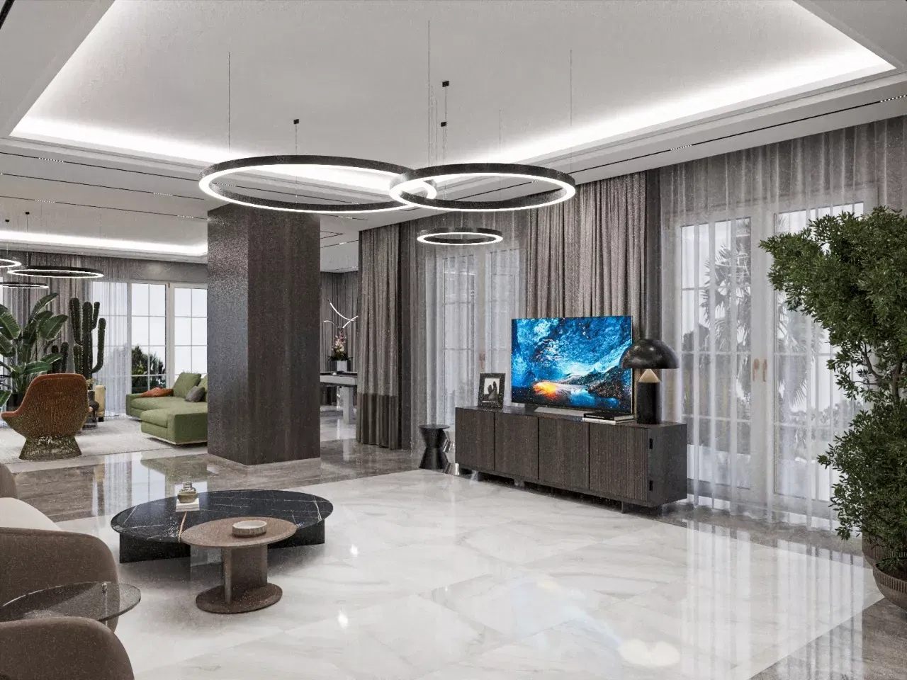 أفكار تصميم غرفة معيشة حديثة وعصرية