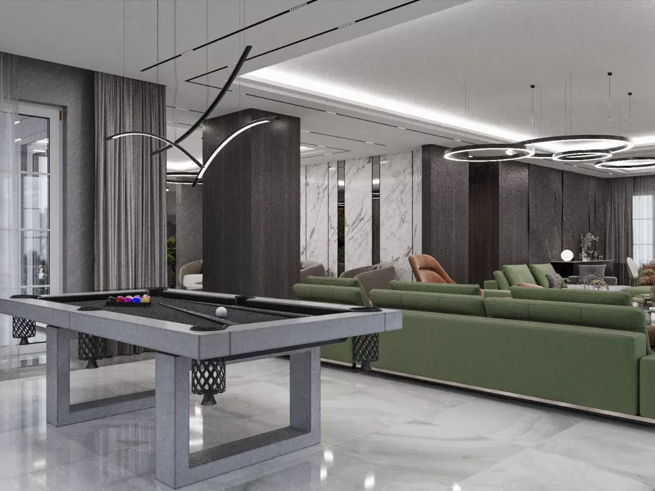 ارتقِ بمساحة المعيشة بطاولة بلياردو فاخرة