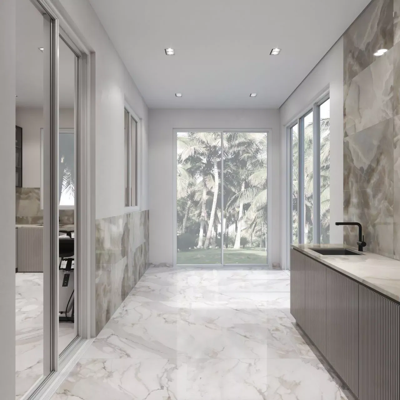 أفكار تصميم شرفة دبي لمدخل فخم ومميز