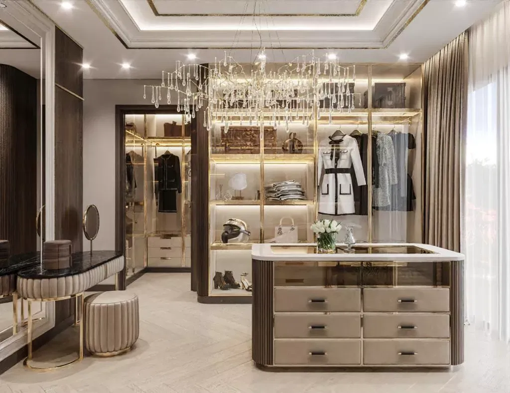 تصاميم غرفة ملابس أنيقة وعملية