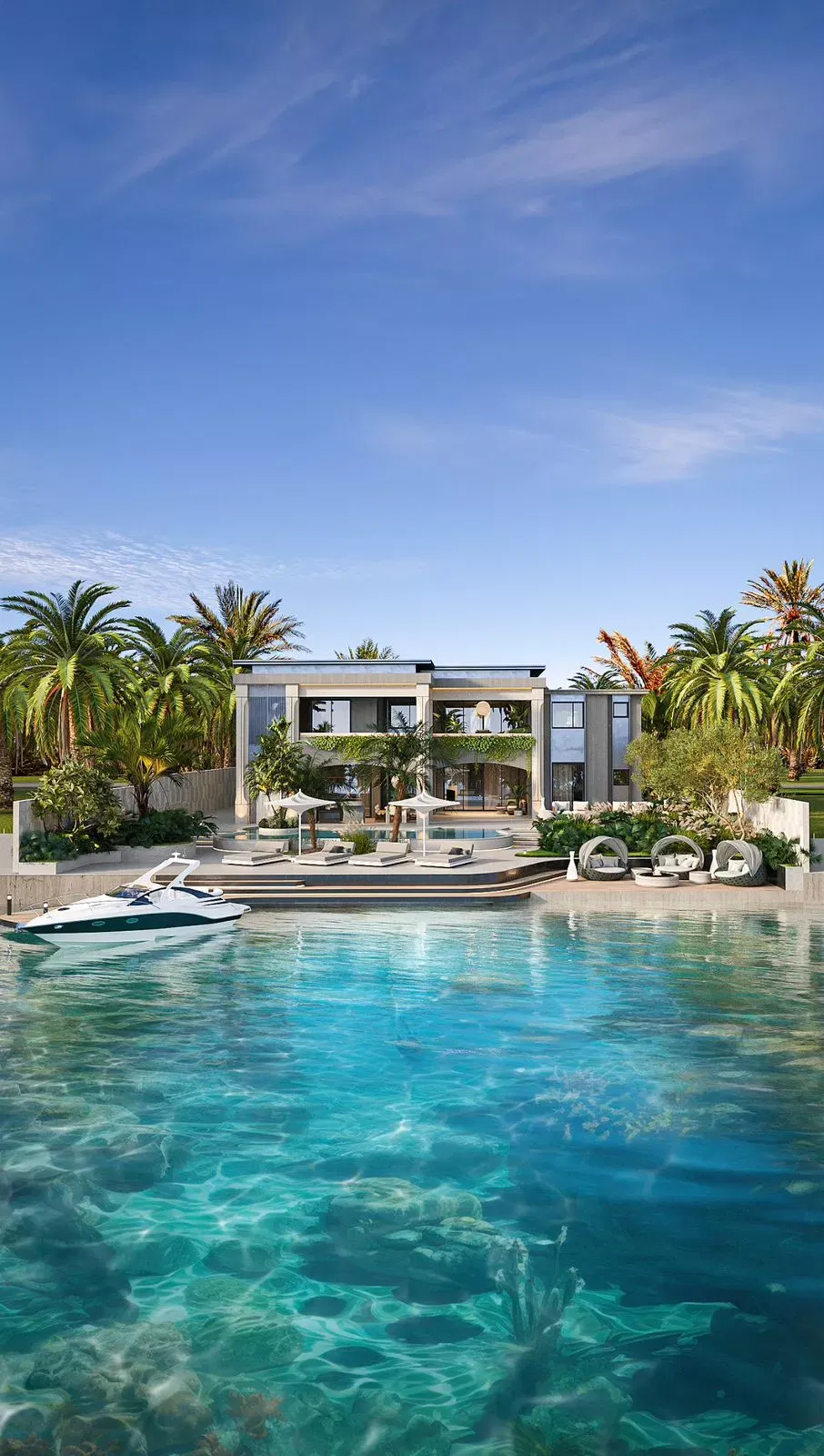 SEASIDE OPULENCE: A GLIMPSE INTO LUXURY BEACH HOUSE EXTERIOR AND LANDSCAPE DESIGN