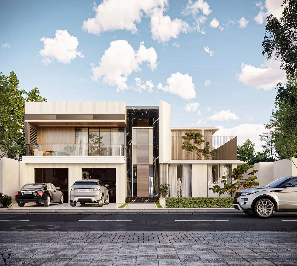 أعمال بناء فائقة لتصميم فلل فاخرة عصرية
