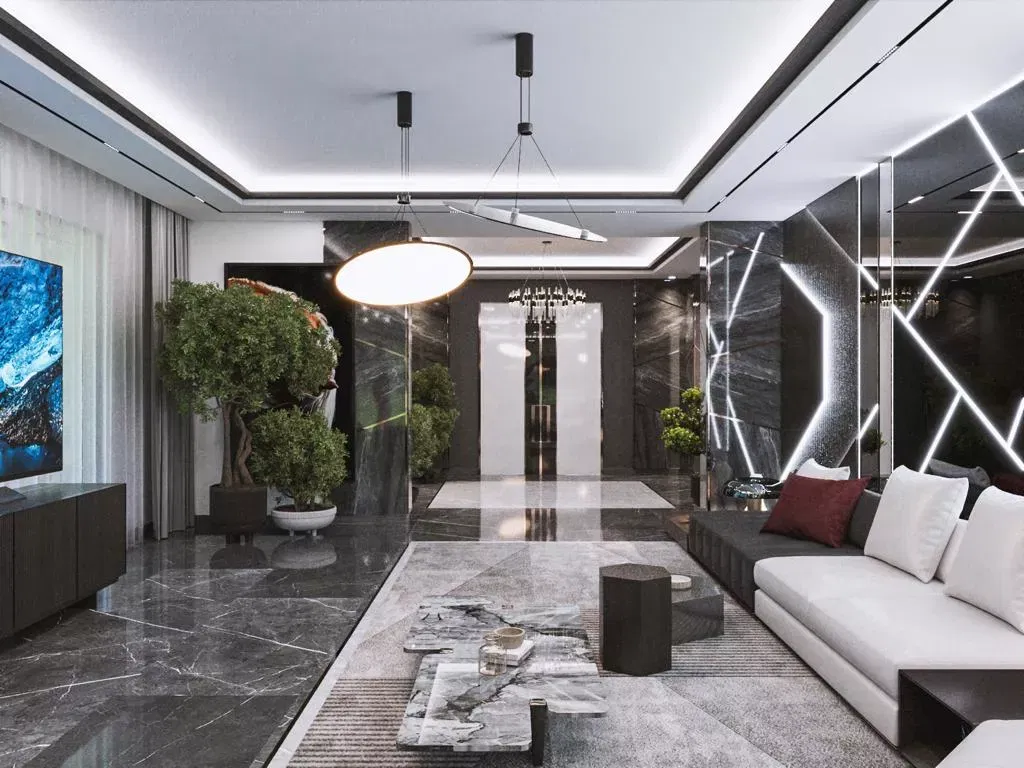 إتقان تصميم غرفة المعيشة الحديثة