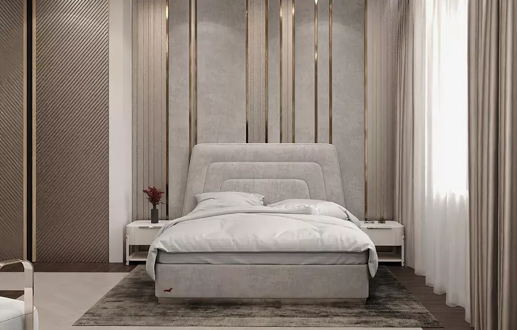 تصميم داخلي لغرفة نوم مريحة لفلل دبي