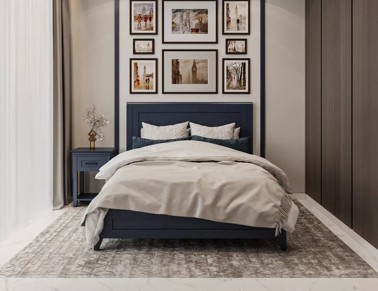 Expert Guide to Decorating a Lavish Bedroom with a Functional Study Area