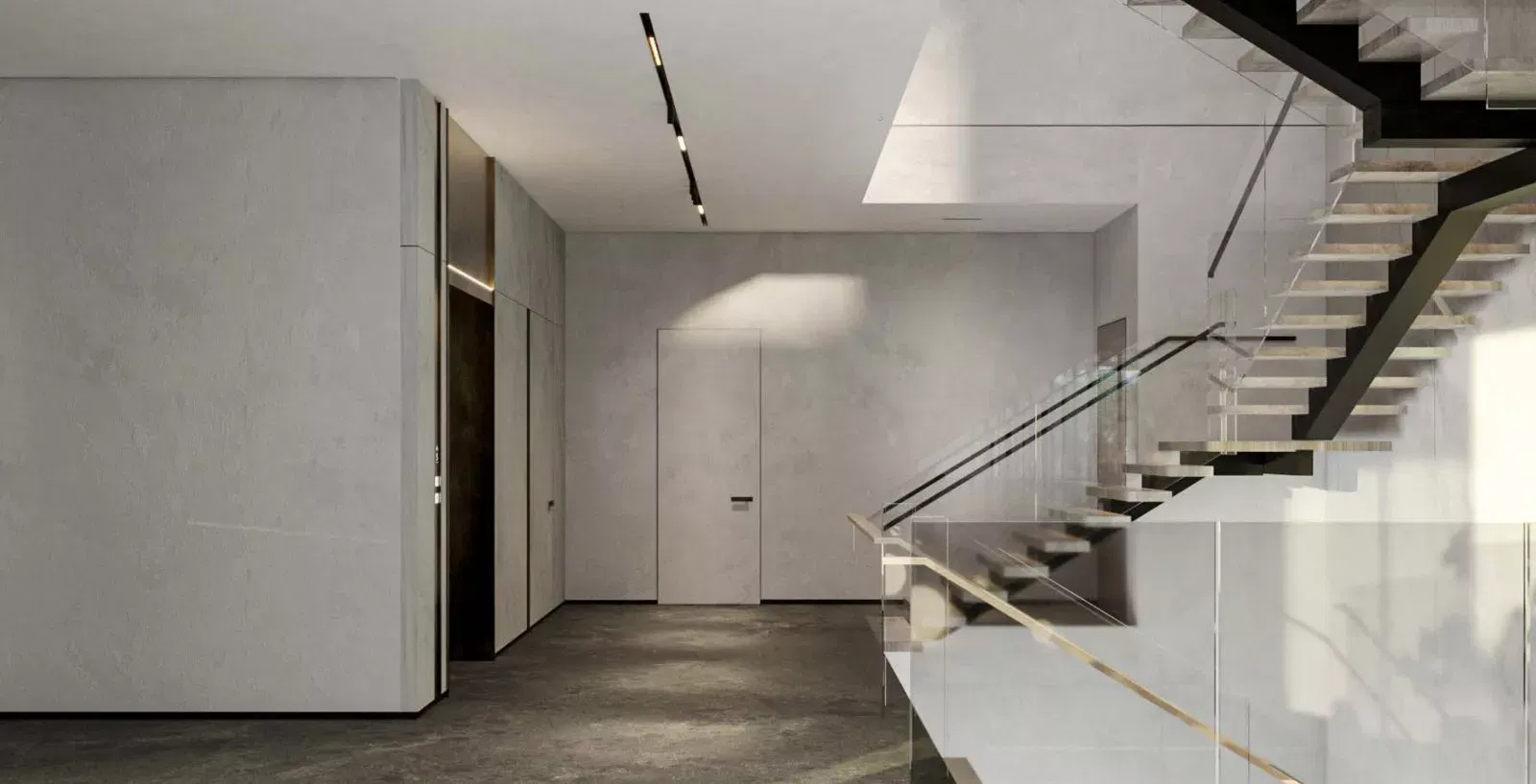 Luxury Hallway, Gym, and Home Cinema Interior Design