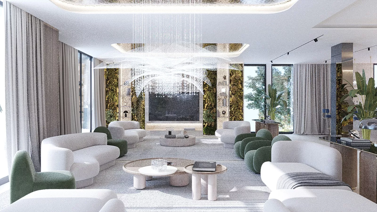 Elegant Living Room Interior Design: Premium Sofas and Chairs