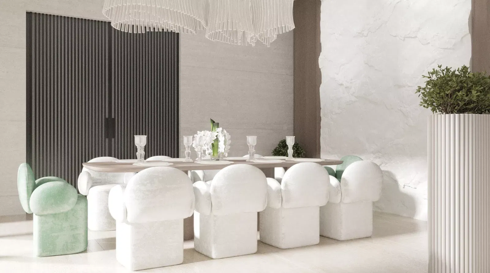 Exquisite Seating Options for an Opulent Dining Room Interior