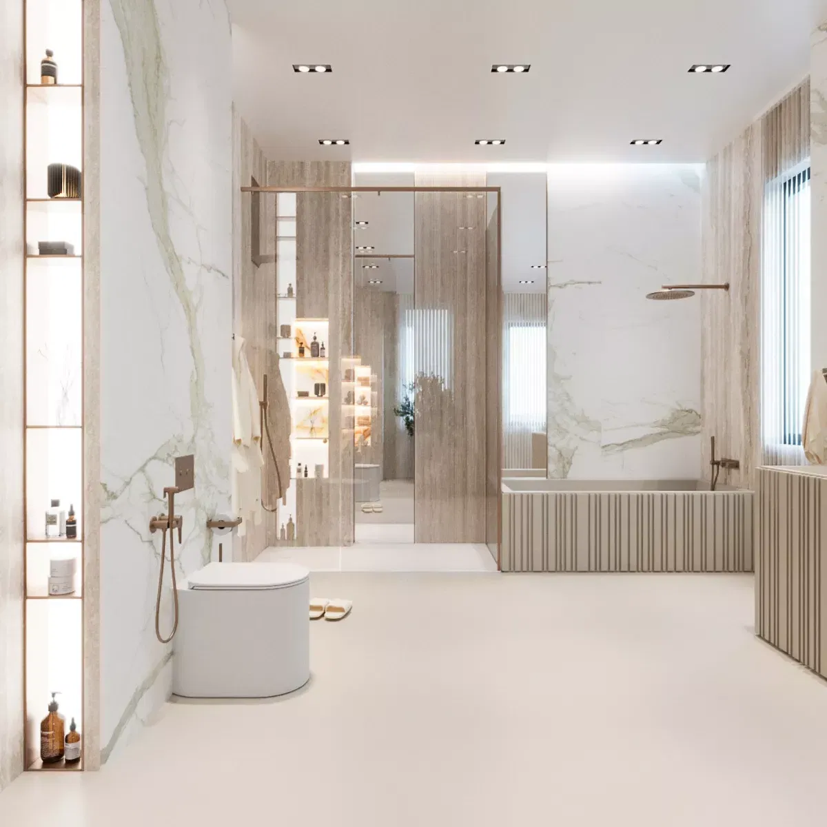 Brown and White Bathroom Interior Design: A Timeless Combination