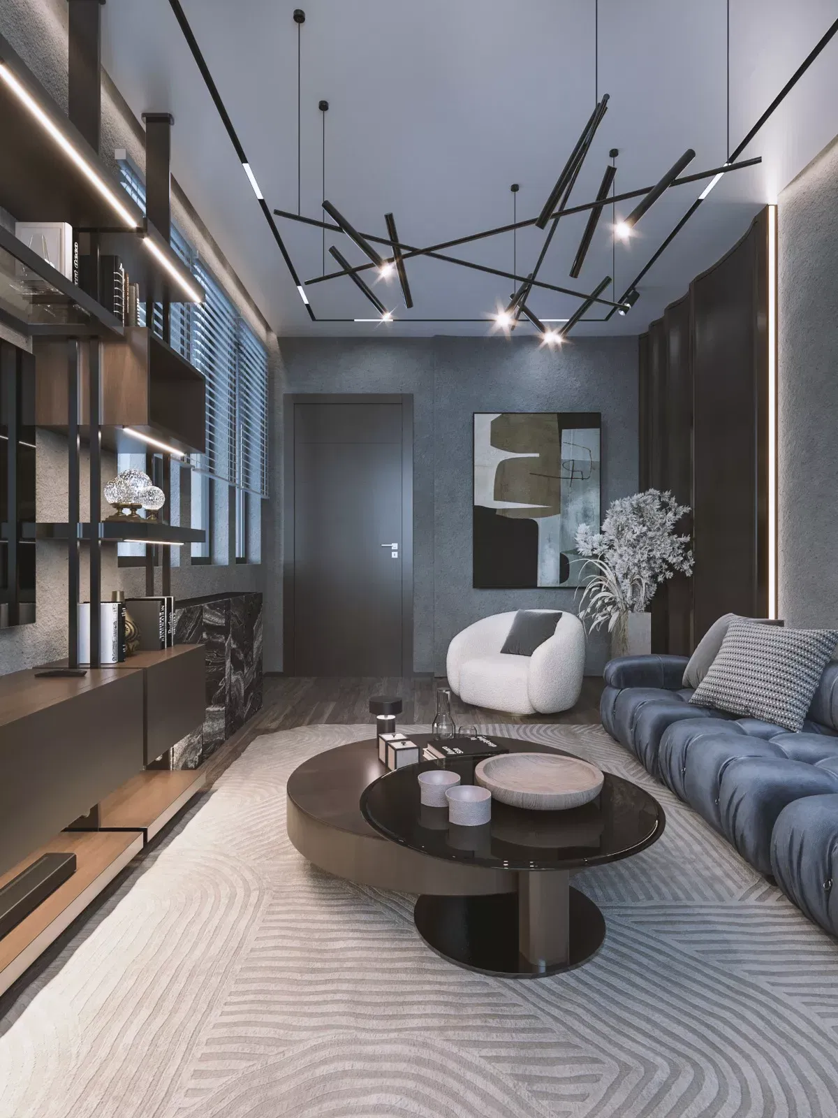 The Pinnacle of Sophistication: Luxury Bachelor Living Room Interior Design