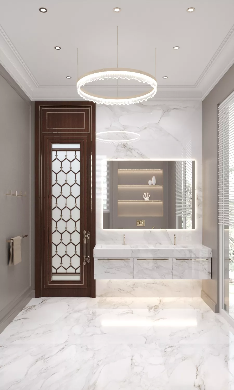 إضاءة الحمامات الفاخرة لتصميم داخلي متميز