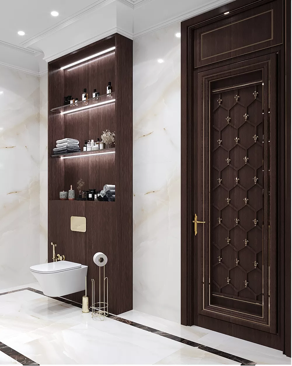 ملحقات تصميم حمام فاخر