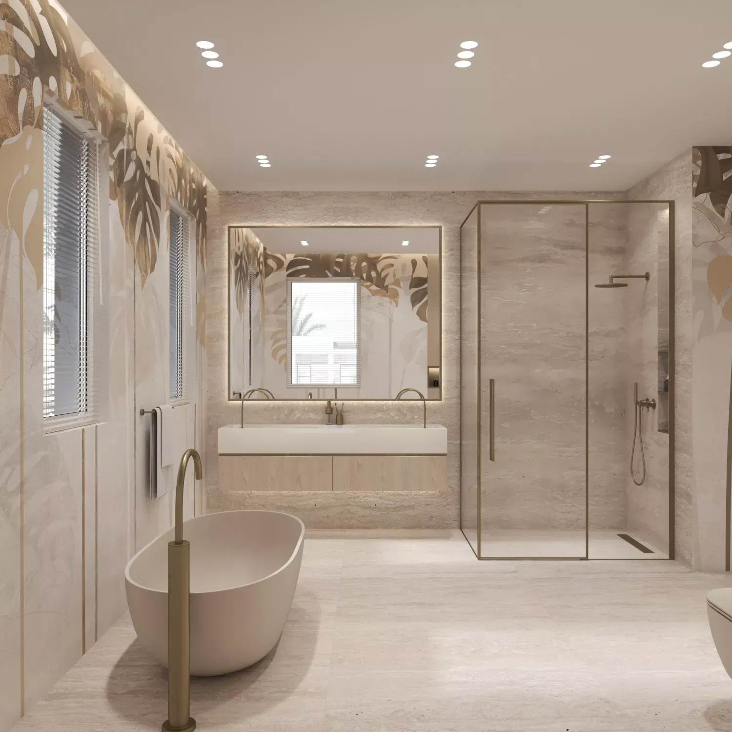 Wallpaper for Luxury Bathroom Interior Design