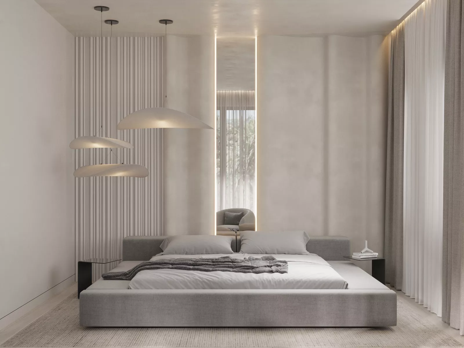 إطار سرير مودرن لتصميم داخلي لغرفة نوم فاخرة