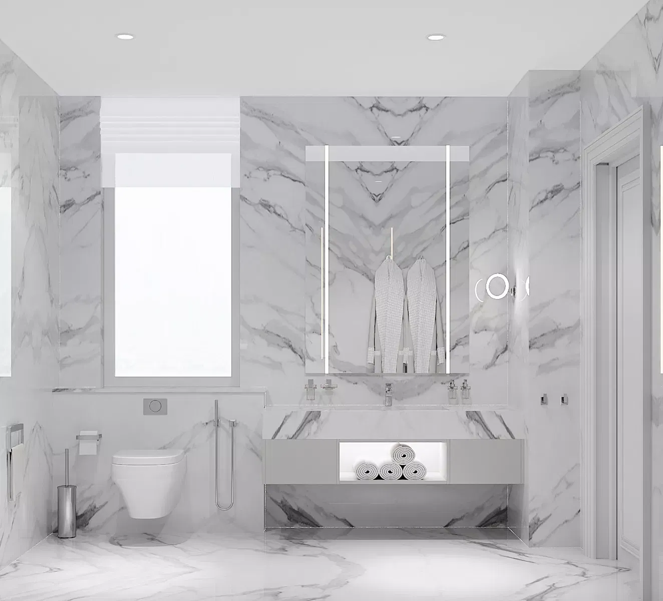 The Power of Marbled Walls and Flooring in Bathroom Interiors