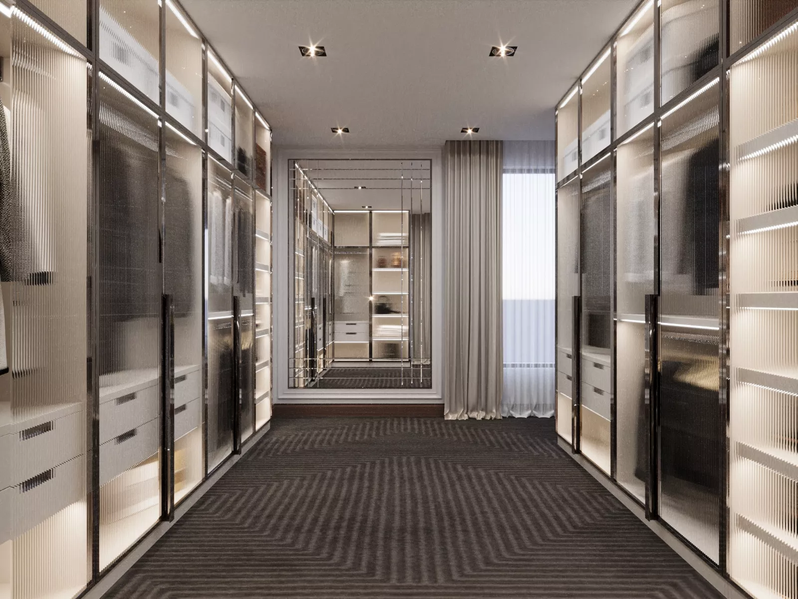 Luxury Bachelor Walk-in Closet Interior Design