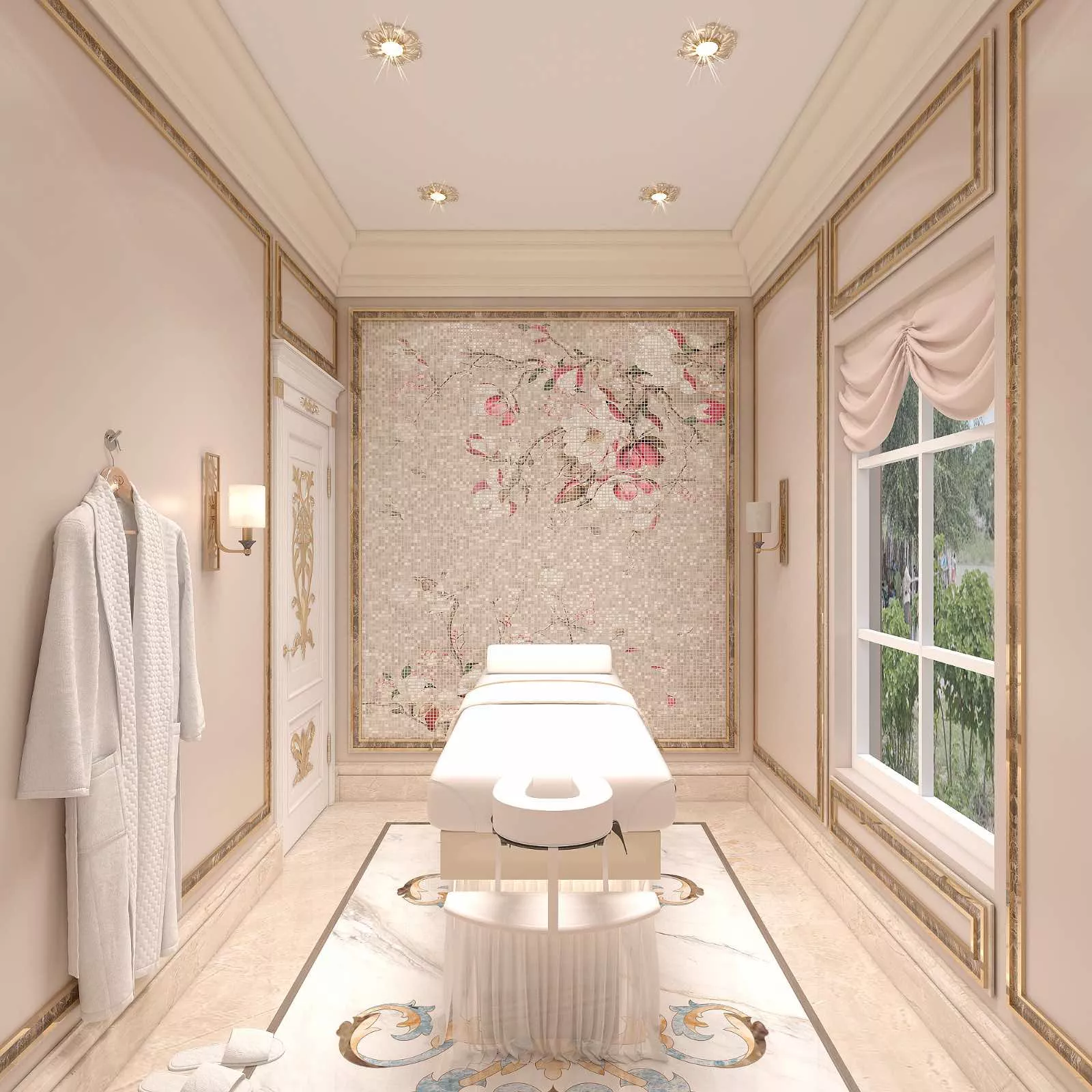 أفضل تصميم داخلي لسبا وغرفة بخار في دبي