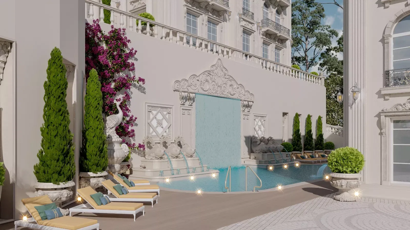 Classic Hotel Swimming Pool Design Construction