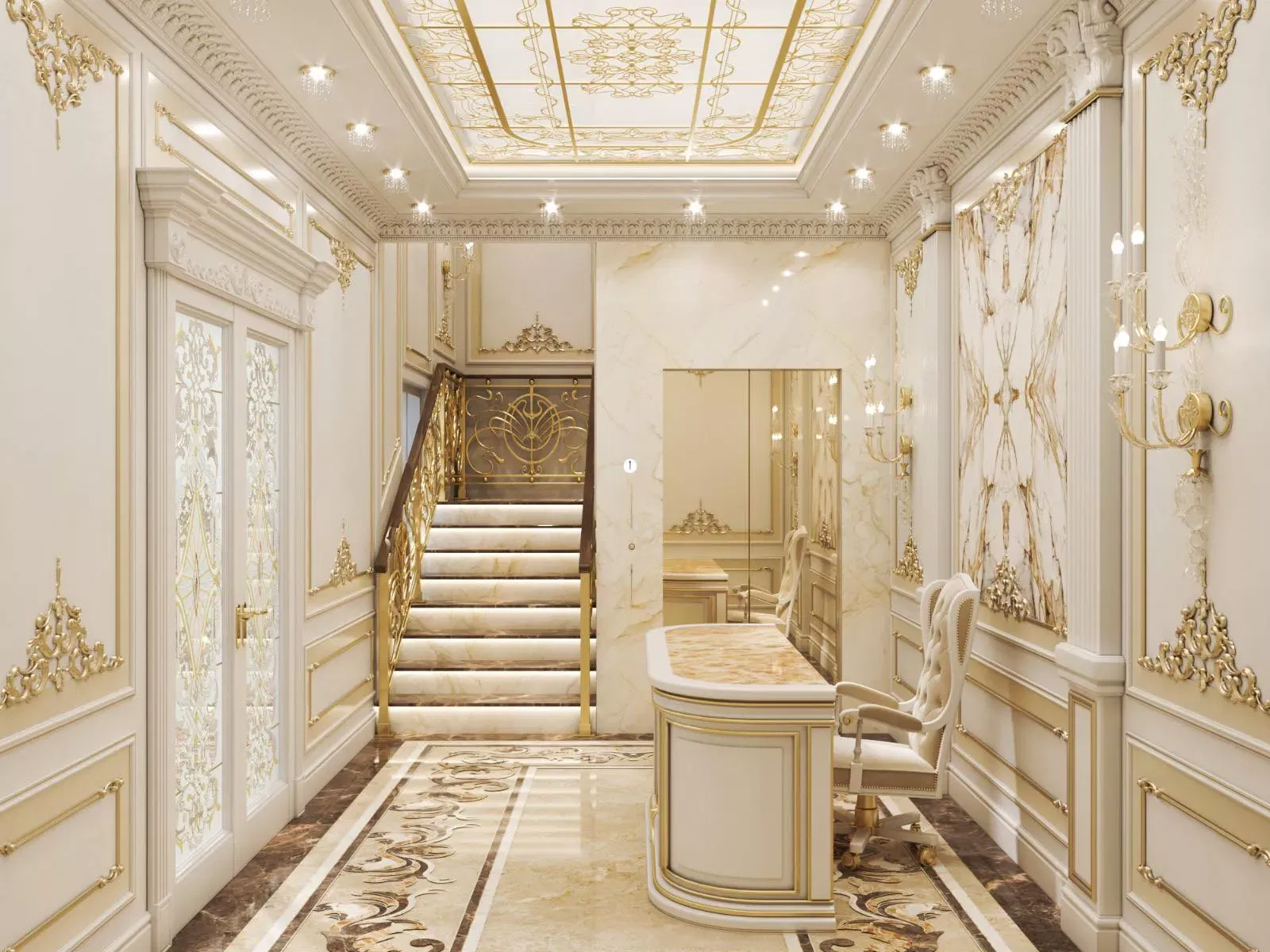 Luxury Hotel Reception Interior Design Curation