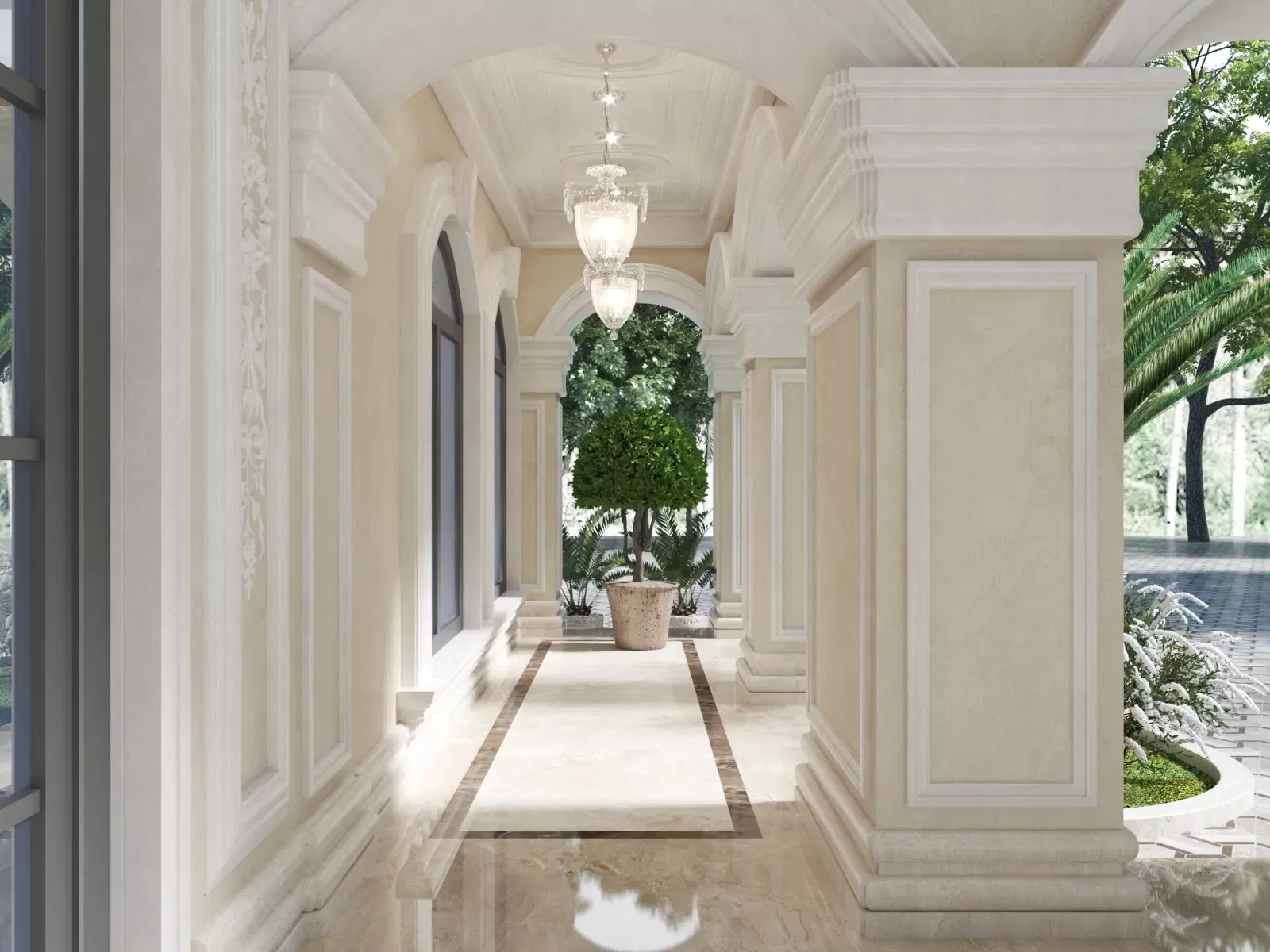 Luxury Outdoor Hallway Design