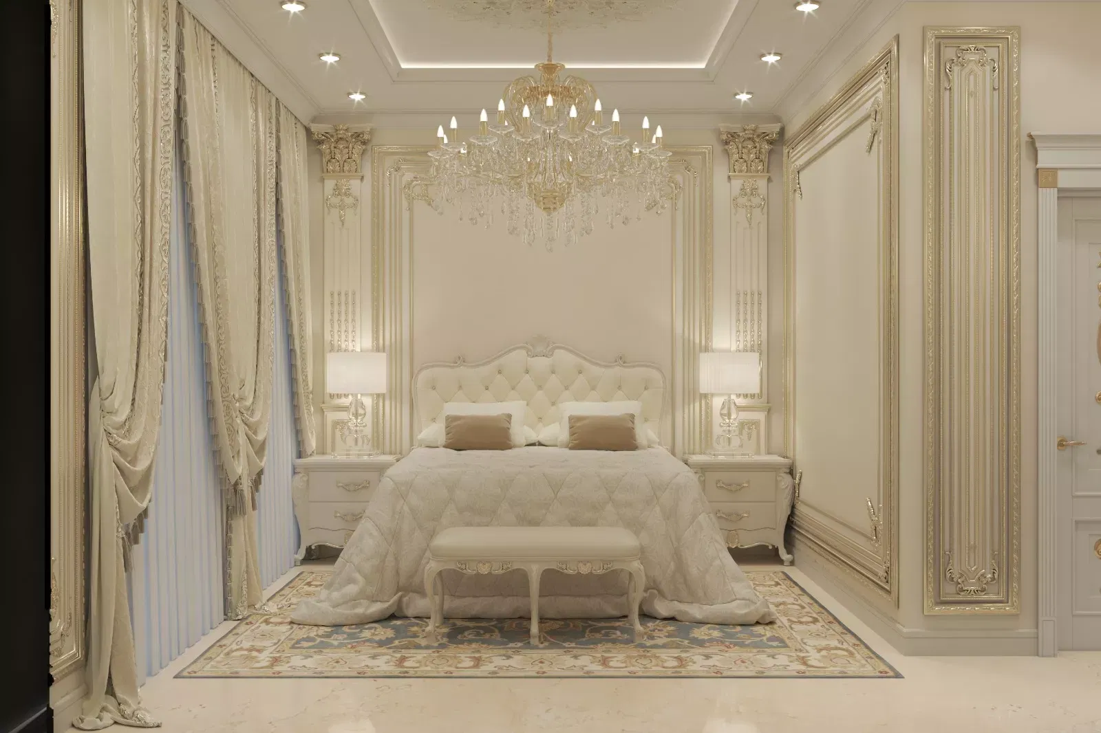 Highlights of a Luxury Classic Bedroom Interior Design