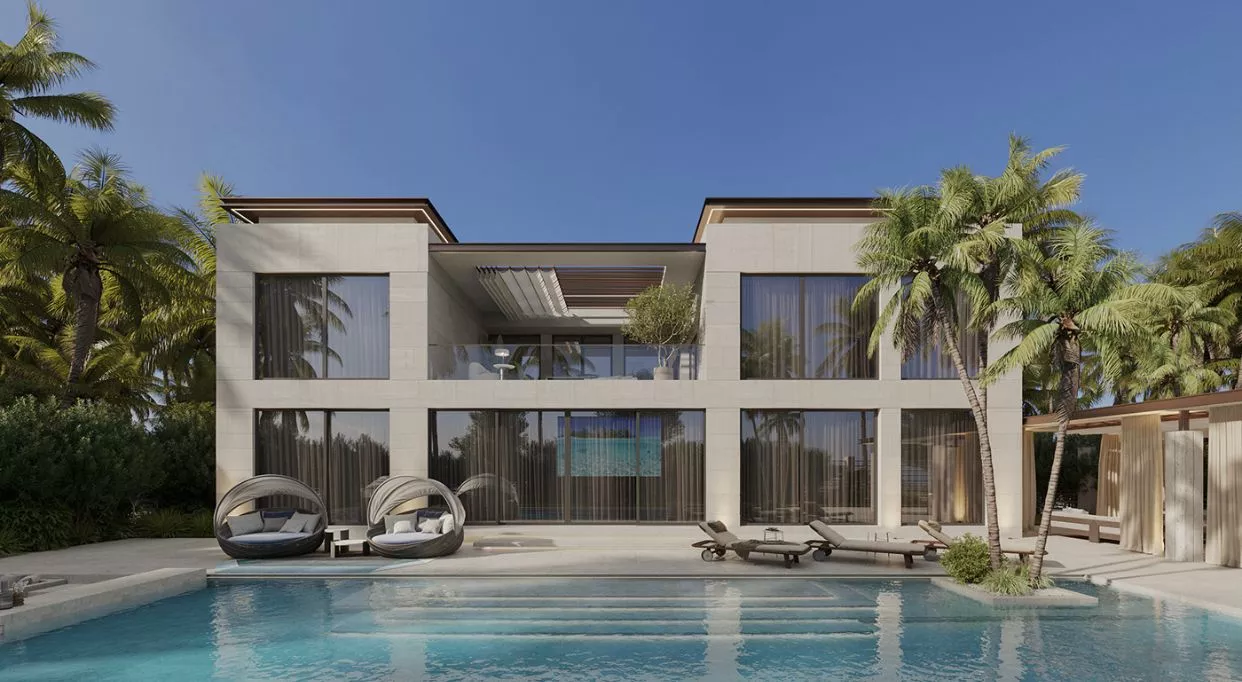واجهات فلل حديثة فاخرة وتصميم مناظر طبيعية