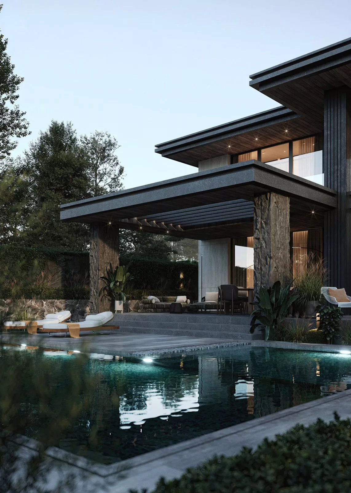 إتقان تصميم الواجهات والمناظر الطبيعية لفلل فاخرة