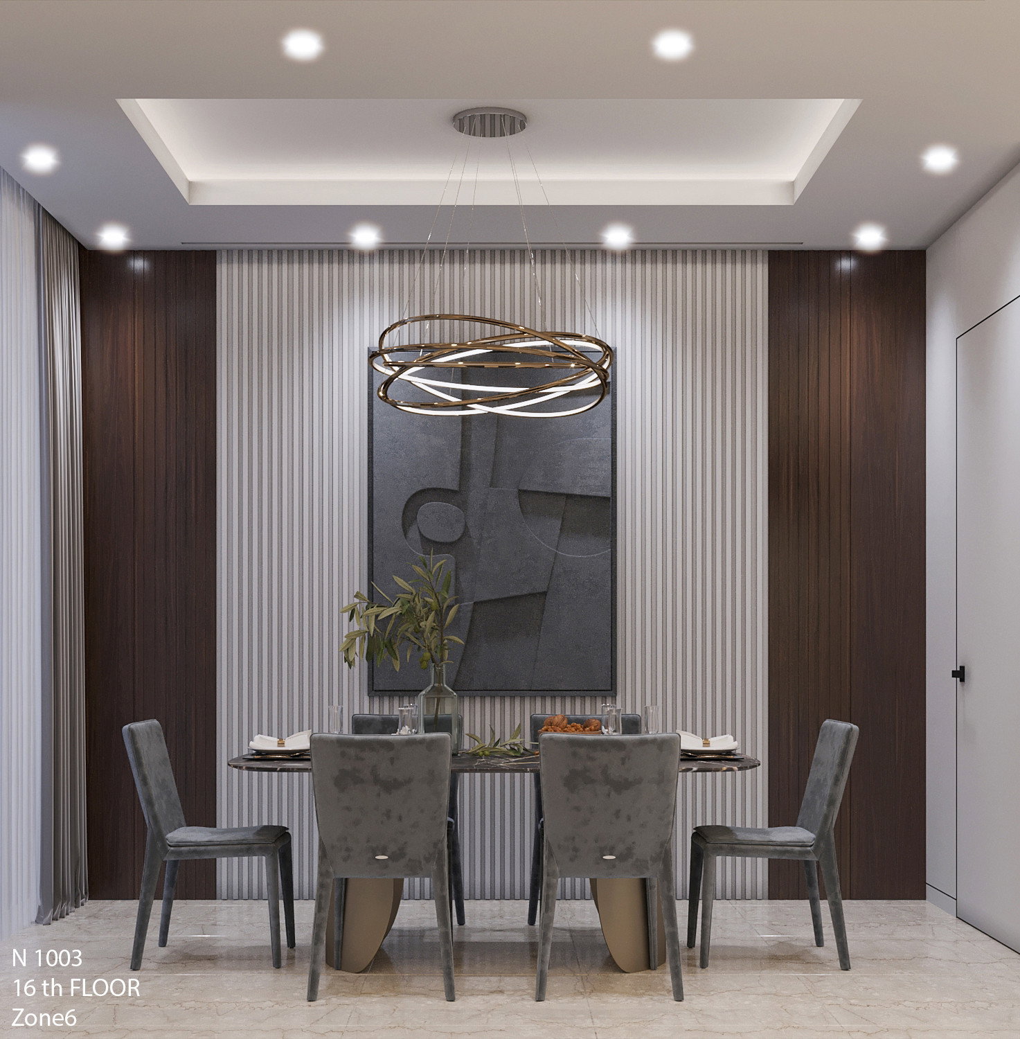 A Culinary Symphony: Dining Room Interior Design at Mandarin Park Towers