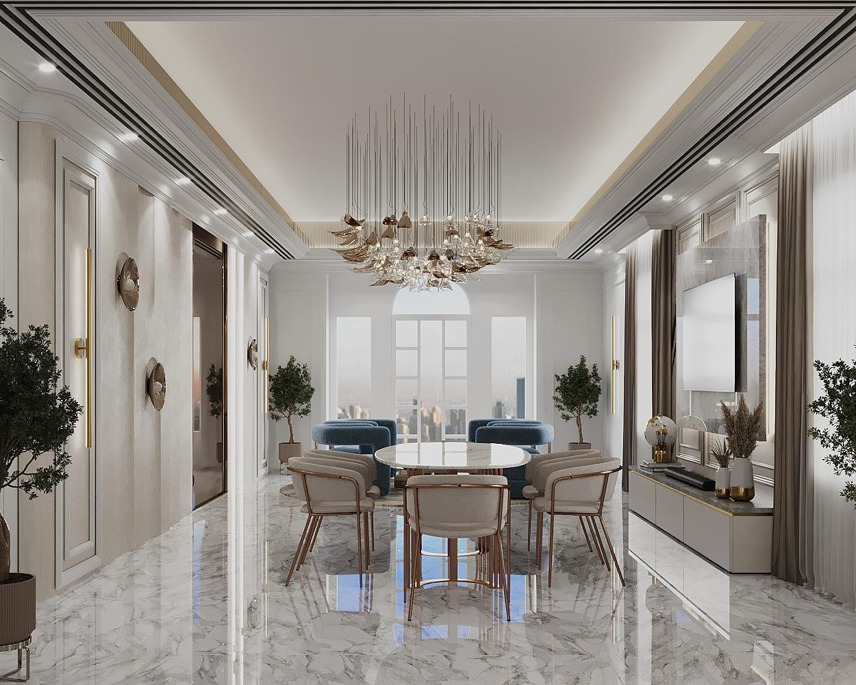 Antonovich Group Expertise in Modern Design For Luxury Dining Room Interior