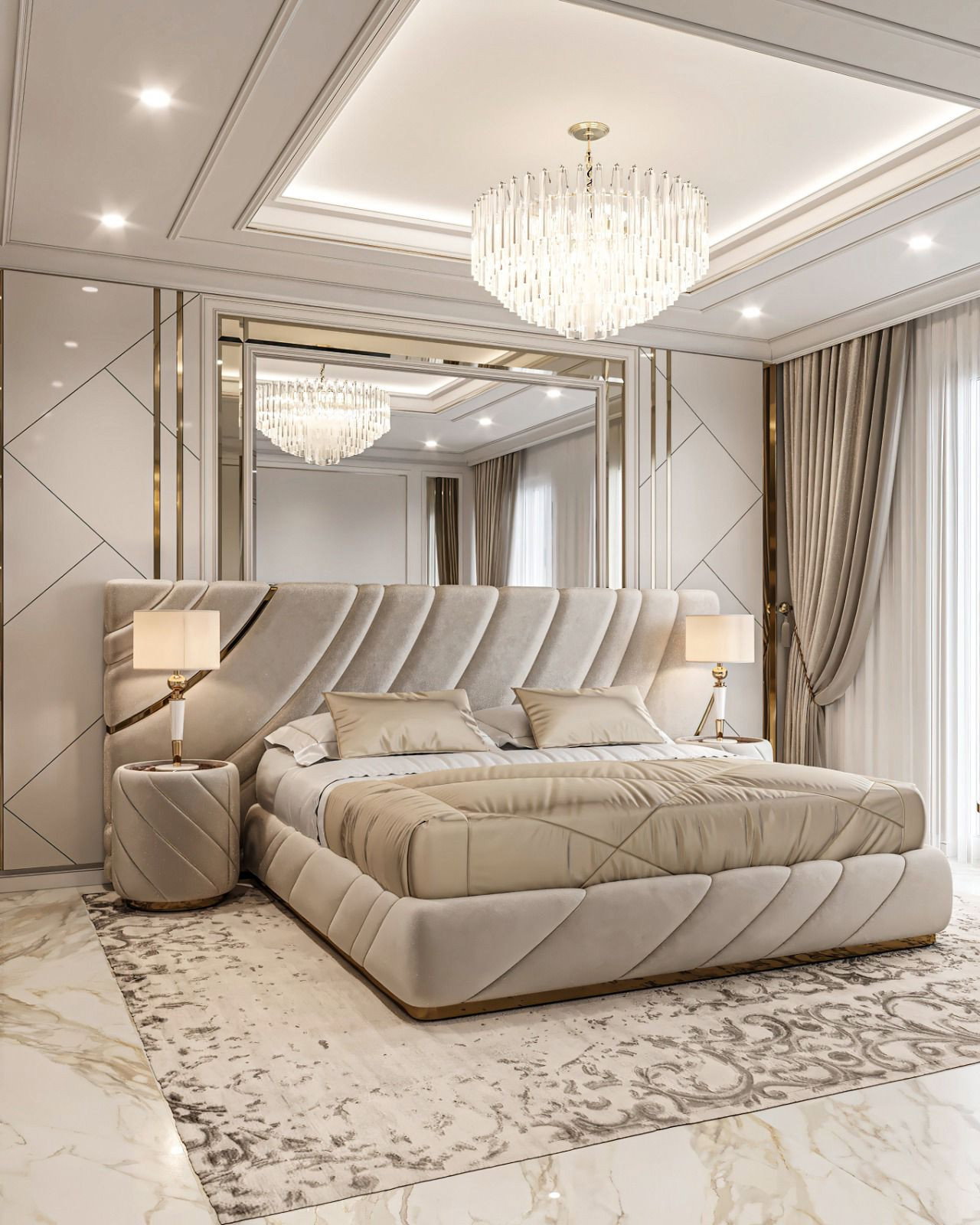خبرة تصميم غرف نوم فاخرة في التجهيز والتنفيذ