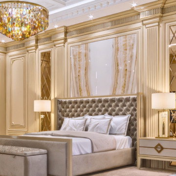 ارتقاء جناح النوم الرئيسي: تصميم داخلي وأثاث فاخرة