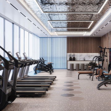 Creating an Oasis of Wellness: Spacious Gym Interior Design at the World Islands Villa in Dubai