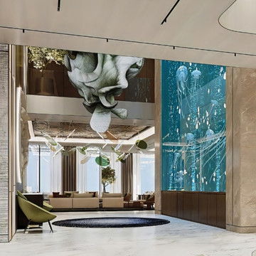 تصميم ردهة مدخل فيلا يحبس الأنفاس