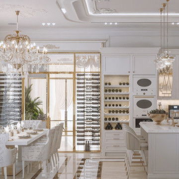 إعادة تعريف الفخامة: تحفة أنطونوفيتش جروب في مطبخ وغرفة طعام مفتوحة