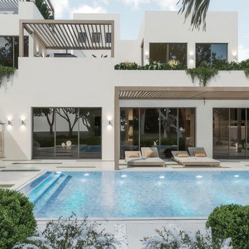 Crafting Timeless Beauty: Luxury Modern Villa Exterior and Landscape Design in Al Barari