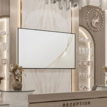 تصميم داخلي حديث لعيادة تجميل من أنطونوفيتش ديزاين (Antonovich Group): ابتكار مساحة من الأناقة والراحة