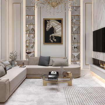 Luxury Sitting Interior Design and Fit-Out for Villas by Antonovich Group