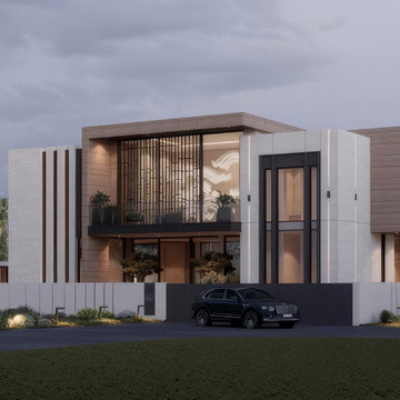 Дизайн экстерьера современной виллы в Dubai Hills