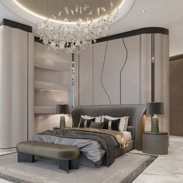 Spacious Bedroom Interior Design & Fit-out in Modern Style