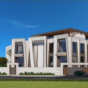 تصميم واجهات فيلات فاخرة وحديثة في جزر دبي