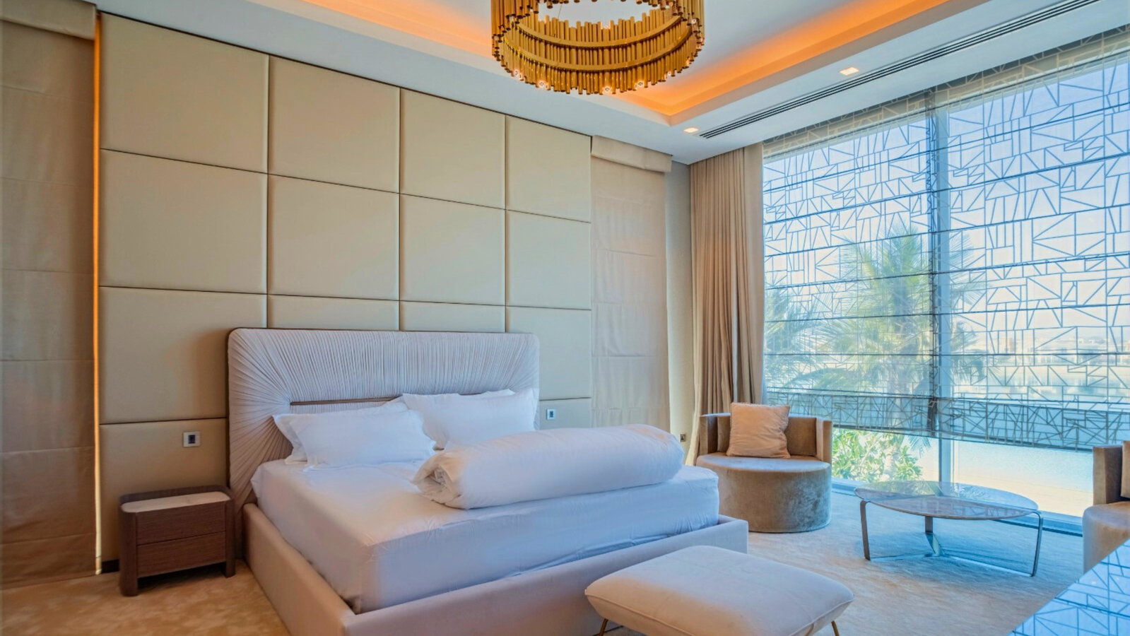 Bespoke Furnishing Solutions for Master Bedroom: Sophisticated Interiors with Panoramic Views
