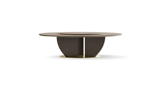 Fixed round table with Lazy Susan