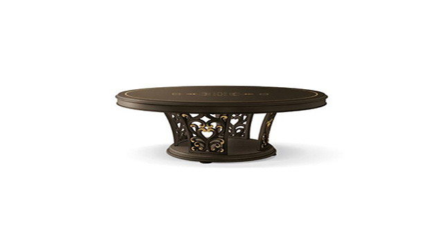 Round fixed table engraved