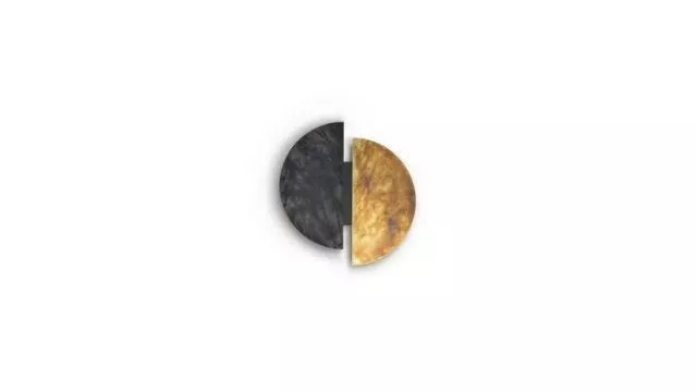 Circular Black & Gold Ashtray