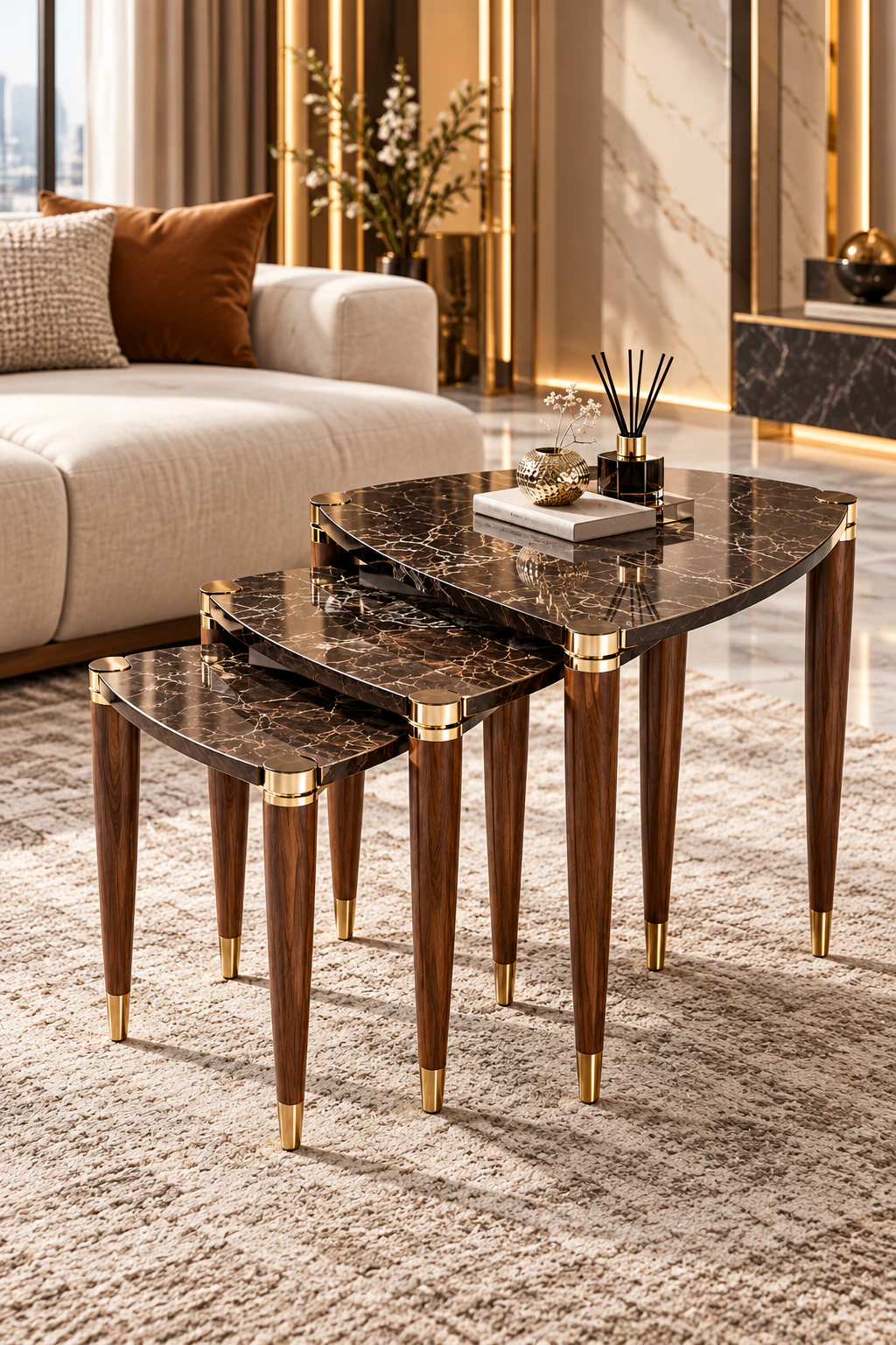 3 Pcs Elegant Design Coffee Table
