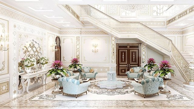 أفكار تصميم صالون فاخرة لمنزل أنيق